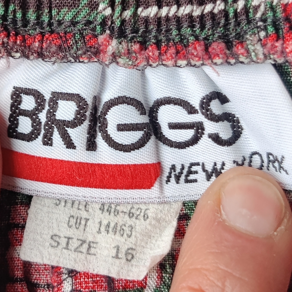 Briggs New York Plaid Skirt M Vintage Rayon Pockets Pleated Preppy Academia - Picture 10 of 12